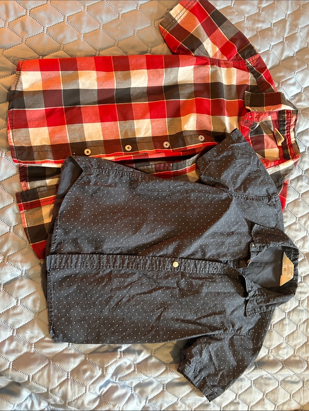 Red & Black Plaid Button-Up Shirt